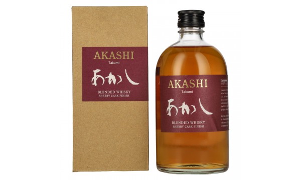 AKASHI Takumi Sherry Cask Finish Japanese Blended Whisky 40% Vol. 0,5l dovanų dėžutėje AKASHI Takumi Sherry Cask Finish Japanese Blended Whisky 40% Vol. 0,5l dovanų dėžutėje