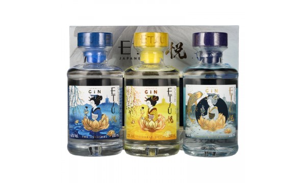 Etsu Japanese Gin Set 43,7% Vol. 3x0,2l dovanų dėžutėje