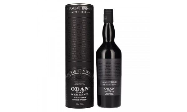 Oban Bay Reserve GAME OF THRONES The Night's Watch 43% Vol. 0,7l dovanų dėžutėje Oban Bay Reserve GAME OF THRONES The Night's Watch 43% Vol. 0,7l dovanų dėžutėje
