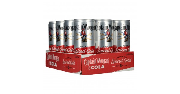 mabo12缶 Captain Morgan Original Spiced Gold & Cola 5% Vol. 12x0,25l Dosen