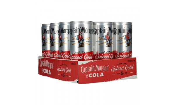 Captain Morgan Original Spiced Gold & Cola 5% Vol. 12x0,25l Dosen Pfand