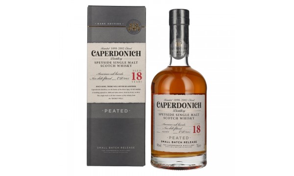 Caperdonich 18 Years Old PEATED Speyside Single Malt Scotch Whisky # 005 48% Vol. 0,7l dovanų dėžutėje