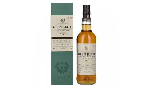 Glen Keith 25 Years Old Speyside Single Malt 43% Vol. 0,7l dovanų dėžutėje