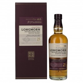 Longmorn 25 Years Old Speyside Single Malt Scotch Whisky 52,8% Vol. 0,7l dovanų dėžutėje