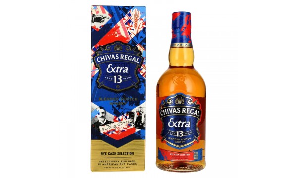 Chivas Regal EXTRA 13 Years Old AMERICAN RYE CASKS Finish 40% Vol. 0,7l dovanų dėžutėje Chivas Regal EXTRA 13 Years Old AMERICAN RYE CASKS Finish 40% Vol. 0,7l dovanų dėžutėje