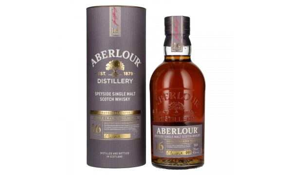 Aberlour 16 Years Old DOUBLE CHARRED SELECTION Travel Exclusive Speyside Single Malt 43% Vol. 0,7l dovanų dėžutėje