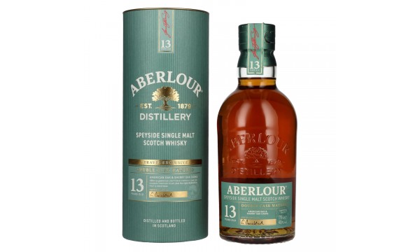Aberlour 13 Years Old DOUBLE CASK MATURED Travel Exclusive Speyside Single Malt 40% Vol. 0,7l dovanų dėžutėje