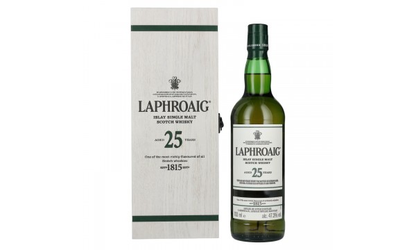 Laphroaig 25 Years Old Islay Single Malt Scotch Whisky 2023 47,3% Vol. 0,7l in Holzkiste