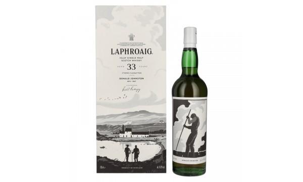 Laphroaig 33 Years Old Strong Characters DONALD JOHNSTON Islay Single Malt 43,8% Vol. 0,7l dovanų dėžutėje