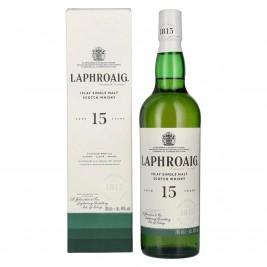 Laphroaig 15 Years Old Islay Single Malt Scotch Whisky 46% Vol. 0,7l dovanų dėžutėje