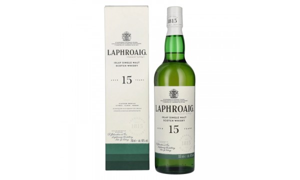 Laphroaig 15 Years Old Islay Single Malt Scotch Whisky 46% Vol. 0,7l dovanų dėžutėje