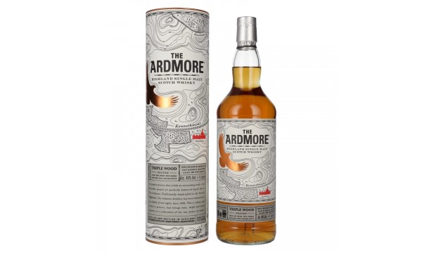 The Ardmore TRIPLE WOOD Peated Highland Single Malt 46% Vol. 1l dovanų dėžutėje