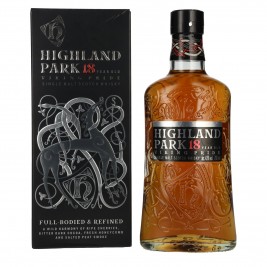 Highland Park 18 Years Old VIKING Travel Single Malt Scotch Whisky 43% Vol. 0,7l dovanų dėžutėje