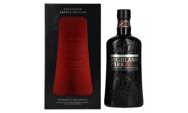 Highland Park 18 Years Old VIKING PRIDE Travel Edition Single Malt Scotch Whisky 46% Vol. 0,7l dovanų dėžutėje
