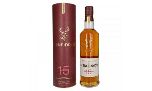 Glenfiddich 15 Years Old Sherry Cask Single Malt Travel Exclusive 43% Vol. 0,7l dovanų dėžutėje