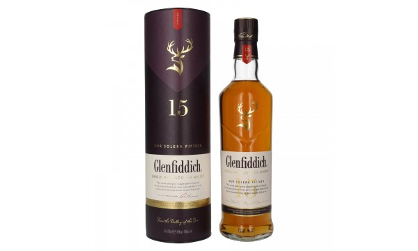 Glenfiddich 15 OUR SOLERA Single Malt Scotch Whisky 40% Vol. 0,7l dovanų dėžutėje