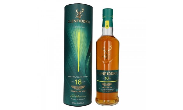 Glenfiddich 16 Years Old ASTON MARTIN FORMULA ONE TEAM Single Malt Scotch Whisky Edition 2 43% Vol. 0,7l dovanų dėžutėje Glenfiddich 16 Years Old ASTON MARTIN FORMULA ONE TEAM Single Malt Scotch Whisky Edition 2 43% Vol. 0,7l dovanų dėžutėje