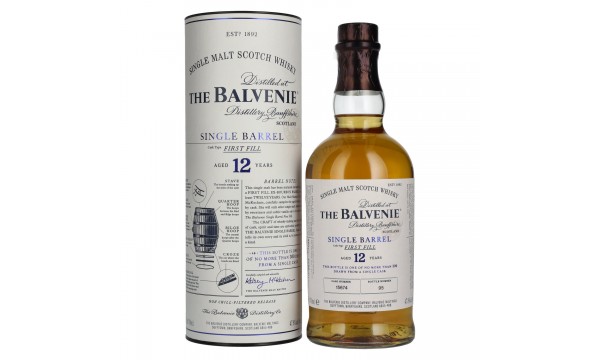 The Balvenie 12 Years Old Single Barrel First Fill 47,8% Vol. 0,7l dovanų dėžutėje