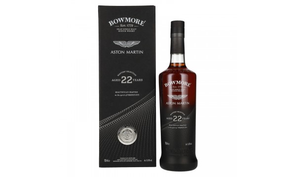 Bowmore 22 Years Old ASTON MARTIN Master's Selection 51% Vol. 0,7l dovanų dėžutėje
