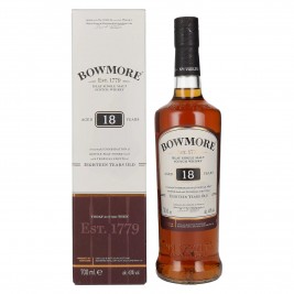 Bowmore 18 Years Old Islay Single Malt Scotch Whisky 43% Vol. 0,7l dovanų dėžutėje
