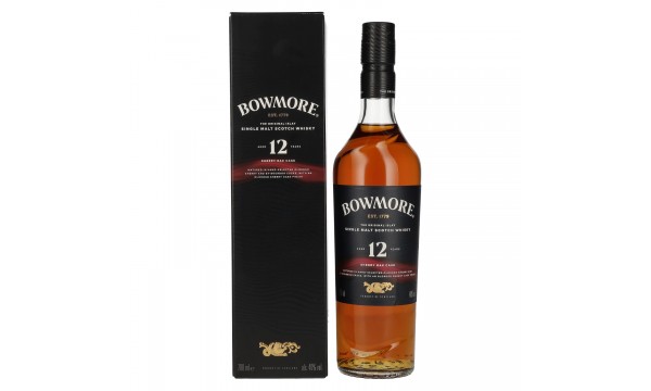 Bowmore 12 Years Old Sherry Oak Cask Islay Single Malt 40% Vol. 0,7l dovanų dėžutėje