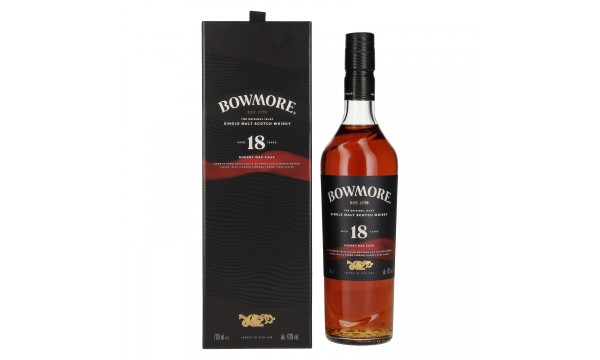 Bowmore 18 Years Old Sherry Oak Cask Islay Single Malt 43% Vol. 0,7l dovanų dėžutėje