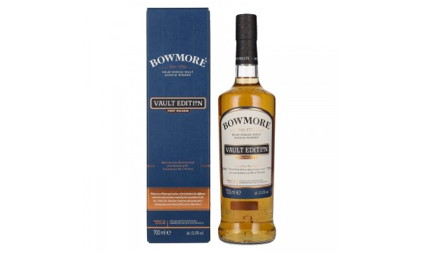 Bowmore VAULT EDITION Atlantic Sea Salt FIRST RELEASE 51,5% Vol. 0,7l dovanų dėžutėje Bowmore VAULT EDITION Atlantic Sea Salt FIRST RELEASE 51,5% Vol. 0,7l dovanų dėžutėje