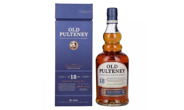 Old Pulteney 18 Years Old Single Malt Scotch Whisky 46% Vol. 0,7l dovanų dėžutėje