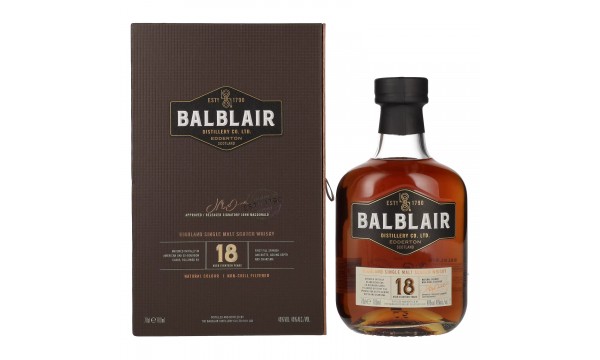 Balblair 18 Years Old Highland Single Malt 46% Vol. 0,7l dovanų dėžutėje