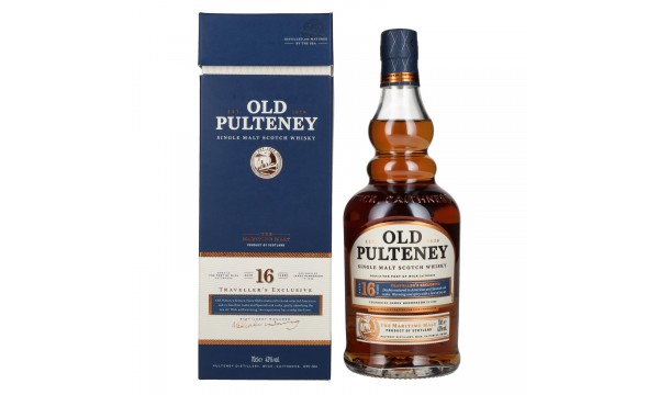 Old Pulteney 16 Years Old Single Malt TRAVELLER'S EXCLUSIVE 43% Vol. 0,7l dovanų dėžutėje