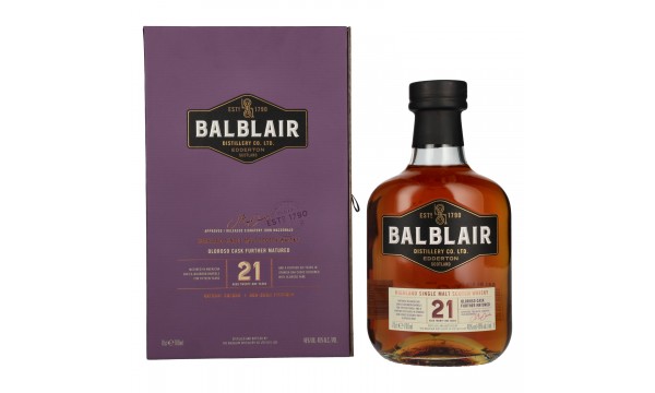 Balblair 21 Years Old Highland Oloroso Cask Single Malt 46% Vol. 0,7l dovanų dėžutėje Balblair 21 Years Old Highland Oloroso Cask Single Malt 46% Vol. 0,7l dovanų dėžutėje