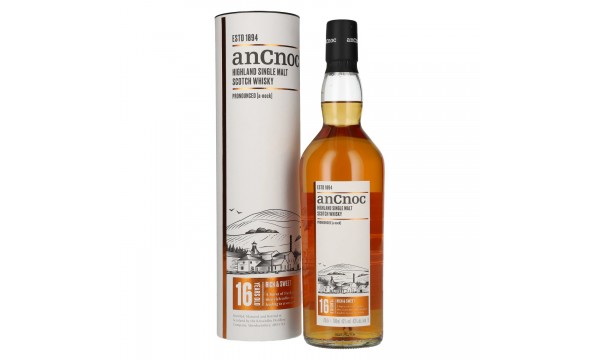 AnCnoc 16 Years Old Highland Single Malt 43% Vol. 0,7l dovanų dėžutėje AnCnoc 16 Years Old Highland Single Malt 43% Vol. 0,7l dovanų dėžutėje