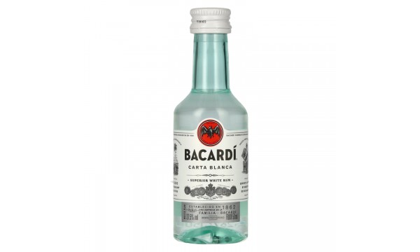 Bacardi Ron Carta Blanca Superior 37,5% Vol. 0,05l PET Bacardi Ron Carta Blanca Superior 37,5% Vol. 0,05l PET