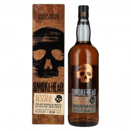 Smokehead EXTRA RARE Islay Single Malt Scotch Whisky Gold Design 40% Vol. 1l dovanų dėžutėje