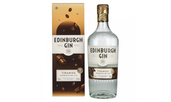 Edinburgh TIRAMISU Dry Gin 43% Vol. 0,7l dovanų dėžutėje