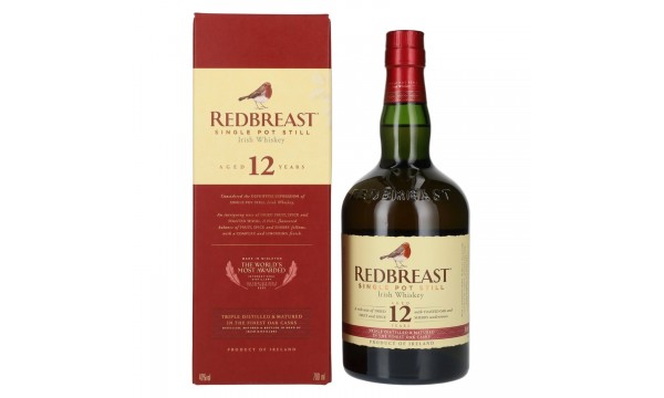 Redbreast 12 Years Old Single Pot Still Irish Whiskey 40% Vol. 0,7l dovanų dėžutėje Redbreast 12 Years Old Single Pot Still Irish Whiskey 40% Vol. 0,7l dovanų dėžutėje