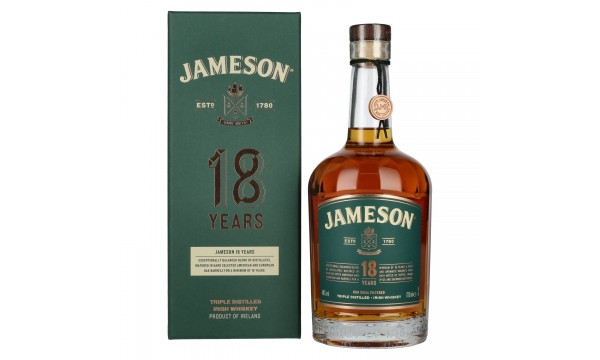 Jameson 18 Years Old Triple Distilled Irish Whiskey 46% Vol. 0,7l dovanų dėžutėje