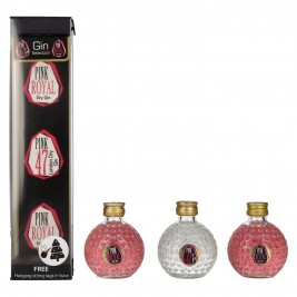 Pink Royal Dry Gin & Pink 47 London Dry Gin Christmas Baubles 42,3% Vol. 3x0,05l dovanų dėžutėje