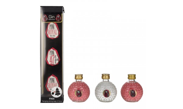 Pink Royal Dry Gin & Pink 47 London Dry Gin Christmas Baubles 42,3% Vol. 3x0,05l dovanų dėžutėje