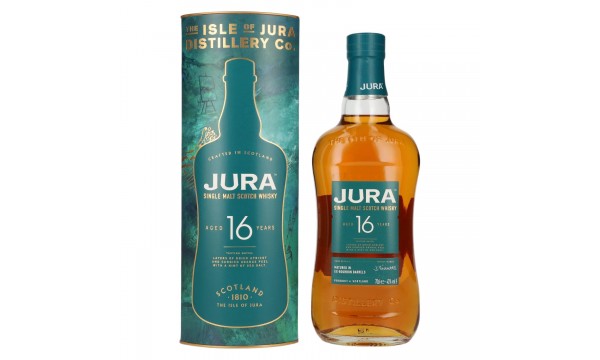 Jura 16 Years Old Single Malt Scotch Whisky 43% Vol. 0,7l dovanų dėžutėje Jura 16 Years Old Single Malt Scotch Whisky 43% Vol. 0,7l dovanų dėžutėje
