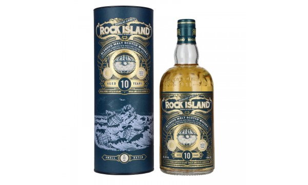Douglas Laing ROCK ISLAND 10 Years Old Blended Malt 46% Vol. 0,7l dovanų dėžutėje