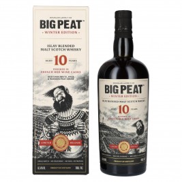 Douglas Laing BIG PEAT 10 Years Old Red Wine Cask The Winter Edition 2026 48% Vol. 0,7l dovanų dėžutėje