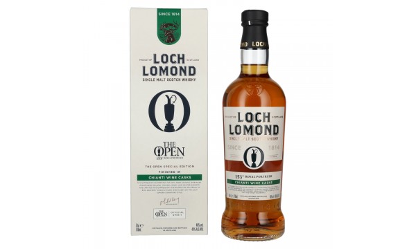 Loch Lomond THE OPEN SPECIAL EDITION Chianti Wine Casks Single Malt 2025 46% Vol. 0,7l dovanų dėžutėje