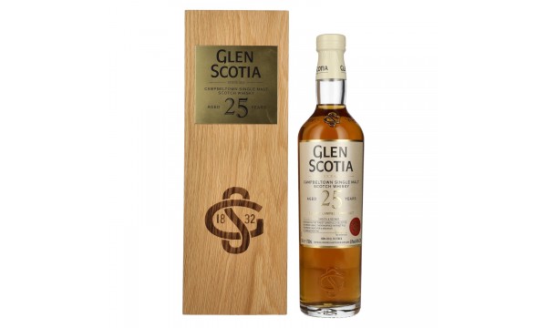 Glen Scotia 25 Years Old Single Malt Scotch Whisky 48,8% Vol. 0,7l medinėje dėžėje