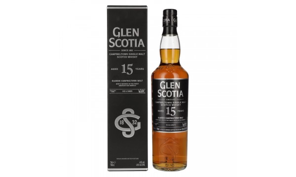 Glen Scotia 15 Years Old Single Malt Scotch Whisky 46% Vol. 0,7l dovanų dėžutėje