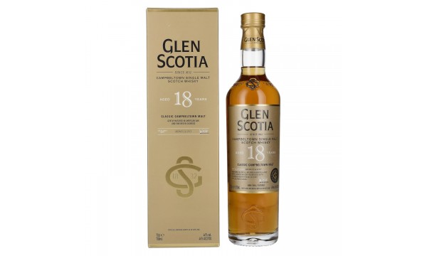 Glen Scotia 18 Years Old Single Malt Scotch Whisky 46% Vol. 0,7l dovanų dėžutėje