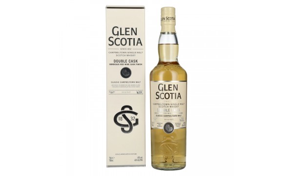 Glen Scotia DOUBLE CASK Bordeaux Red Wine Cask Single Malt Scotch Whisky 46% Vol. 0,7l dovanų dėžutėje