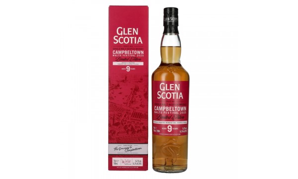 Glen Scotia 9 Years Old CAMPBELTOWN Festival Edition Single Malt Scotch Whisky 54,3% Vol. 0,7l dovanų dėžutėje