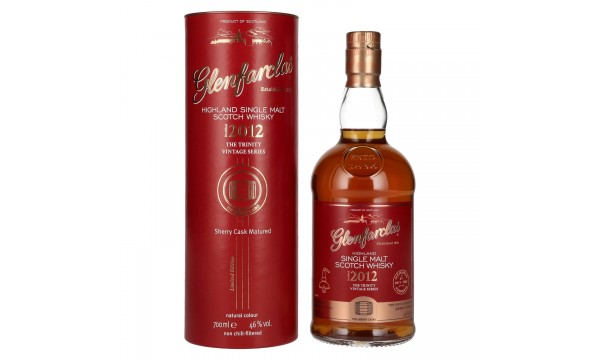 Glenfarclas THE TRINITY VINTAGE SERIES Sherry Cask Highland Single Malt 2012 46% Vol. 0,7l dovanų dėžutėje