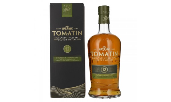 Tomatin 12 Years Old BOURBON & SHERRY CASKS 43% Vol. 1l dovanų dėžutėje Tomatin 12 Years Old BOURBON & SHERRY CASKS 43% Vol. 1l dovanų dėžutėje